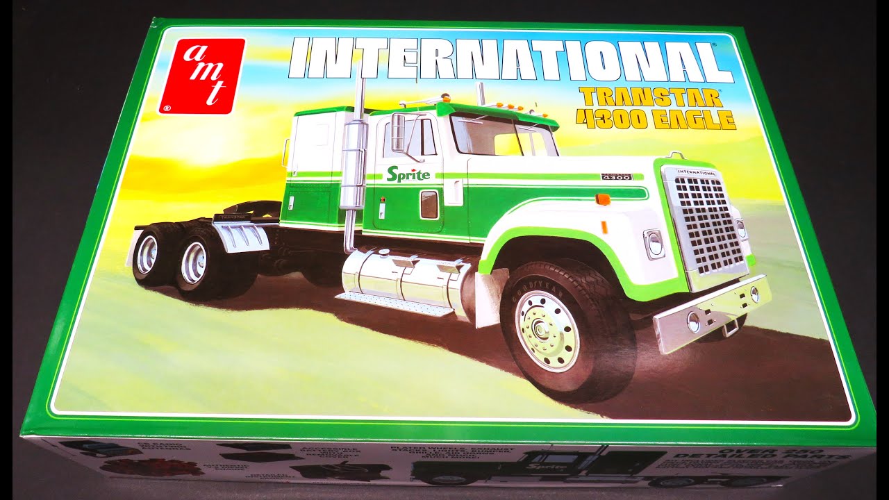 International Transtar 4300 Eagle Conventional Semi Tractor 1/25 Scale Model Kit Review AMT 1394