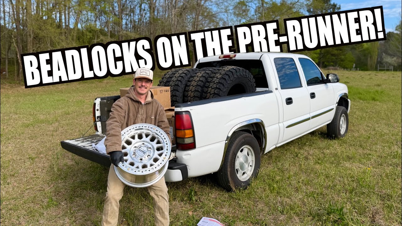 BEAD-LOCKS AND BEEFY TIRES ON THE PRE-RUNNER!!!