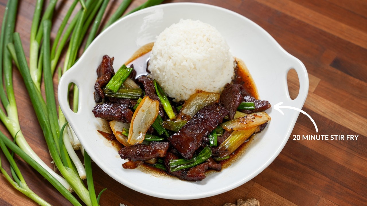 I Made The BEST Mongolian Beef In Just 20 Minutes!