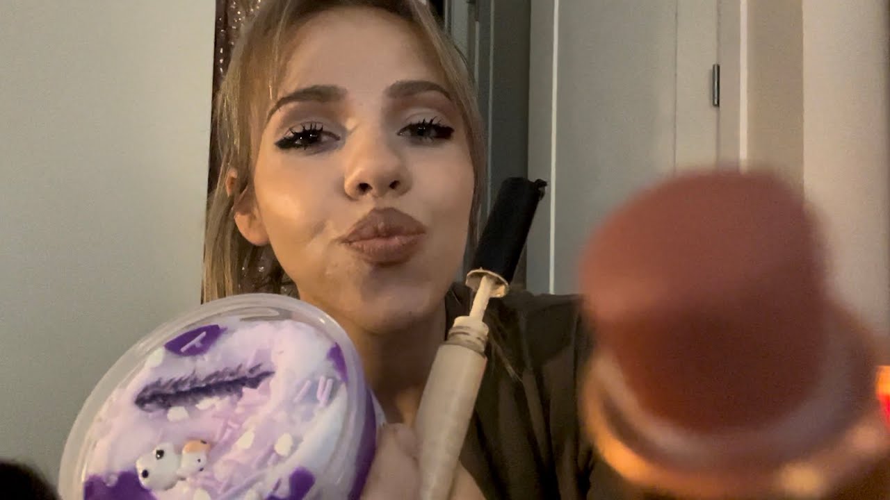 ASMR makeup & slime on the camera 💄💤