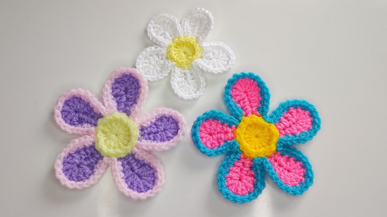 Crochet #45 How to crochet a flower applique