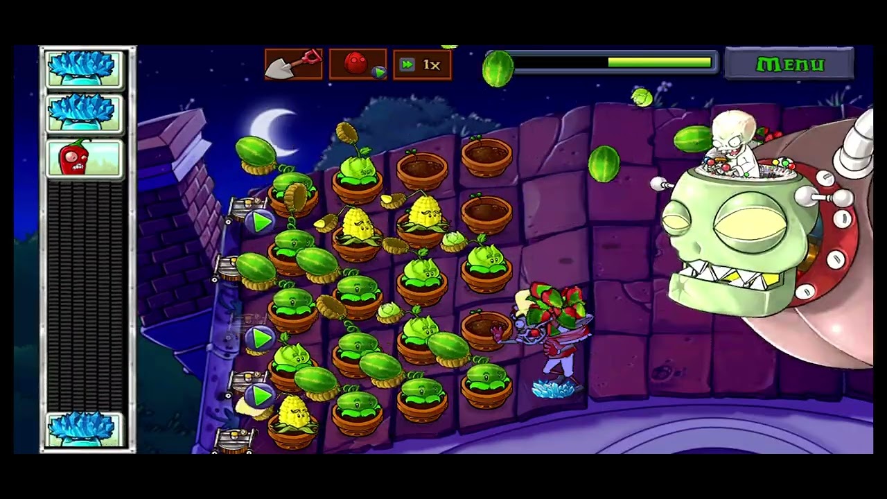 Plants VS Zombies Level 10 Roof