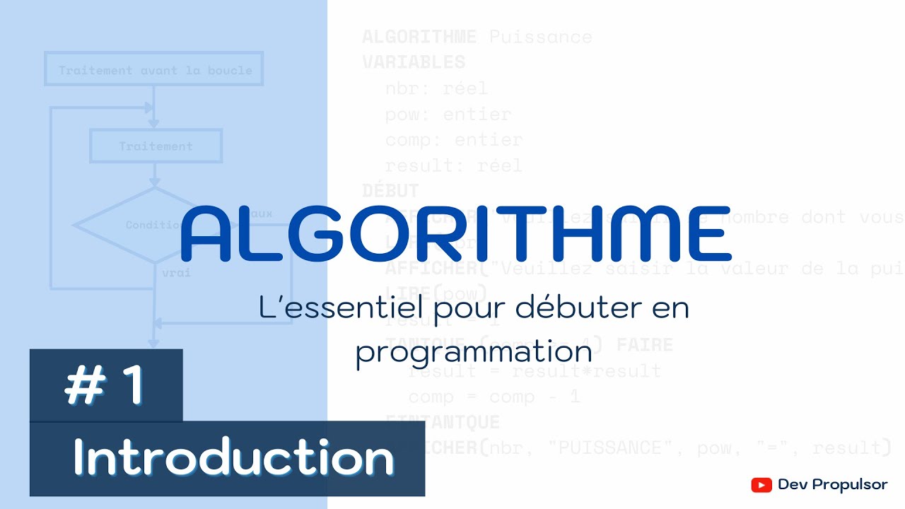 Algorithme : 1- Introduction