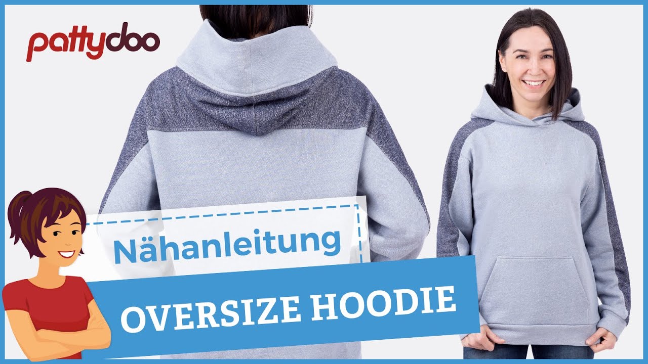 Nähanleitung für Oversize-Hoodie oder Sweatkleid mit cooler Teilung, Taschen & Special-Kapuze 😎