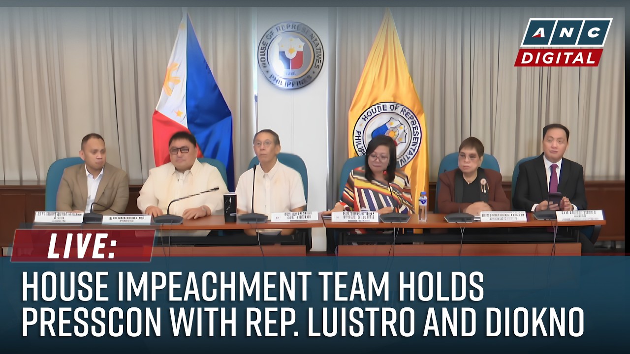 LIVE: House Impeachment team holds presscon with Rep. Luistro and Diokno | June 11, 2026