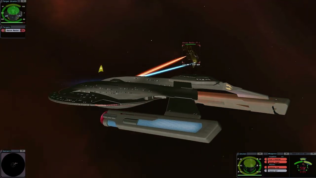 Federation Akira-class vs Delta Quadrant Kazon Raider| RM| Star Trek Bridge Commander
