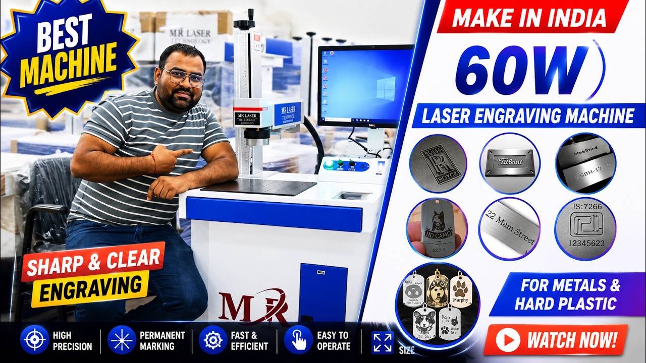 Fiber Laser Marking and Engraving Machine for Metal, SS, MS, and Plastic | MR LASER TECHNOLOGY