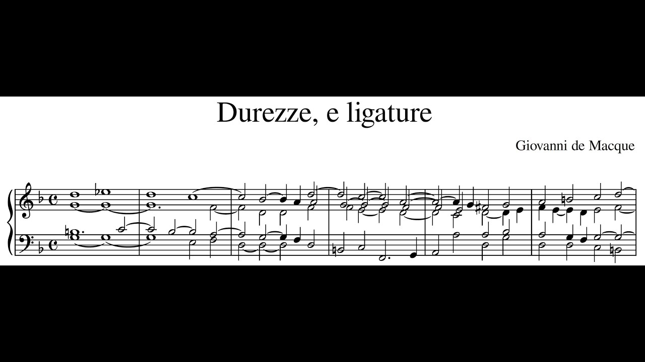Giovanni de Macque – Durezze, e ligature