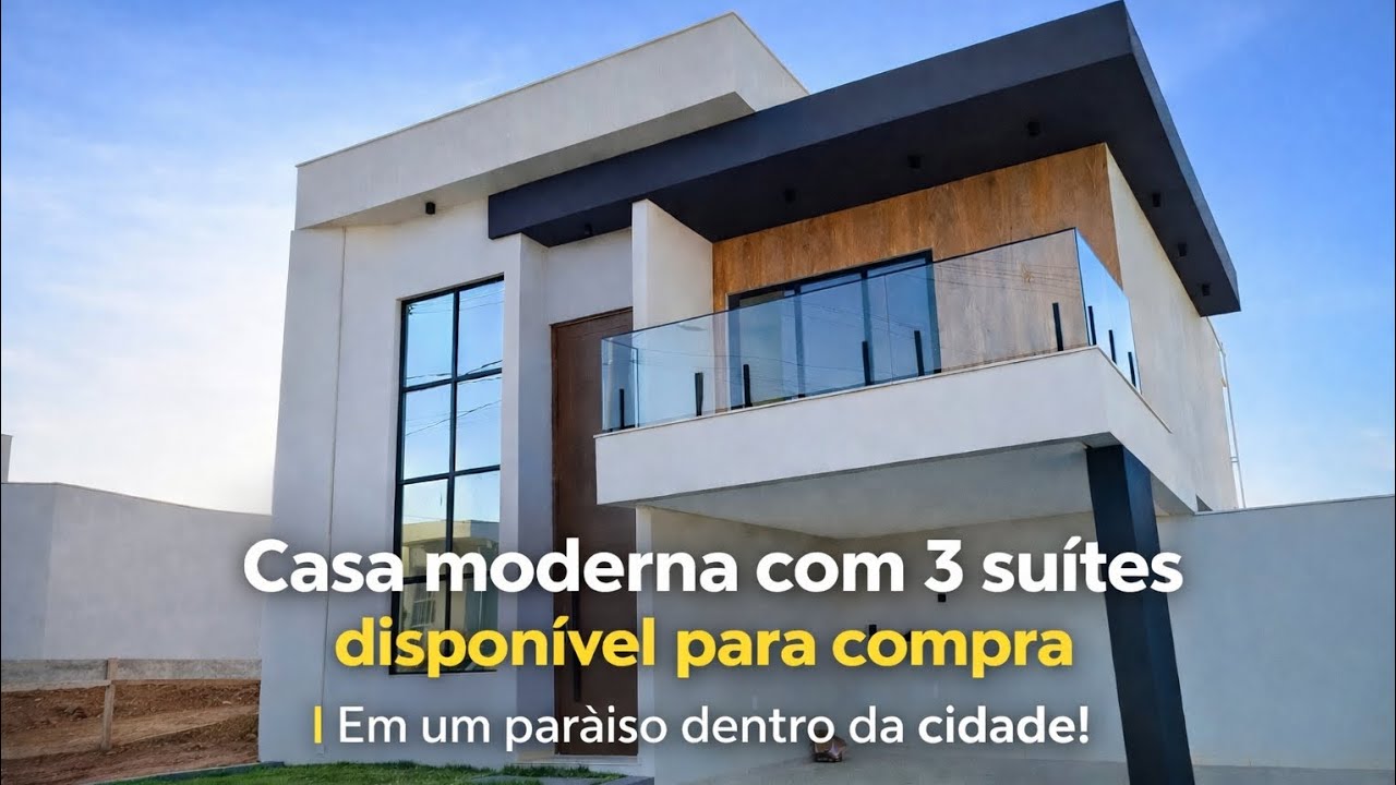 Tour por uma casa moderna com fachada impressionante