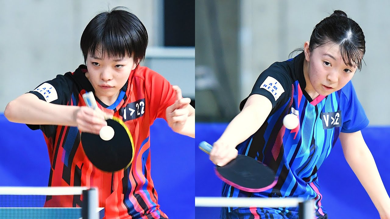 2023年全日本卓球｜ジュニア女子準決勝｜小塩悠菜 対 小塩遥菜