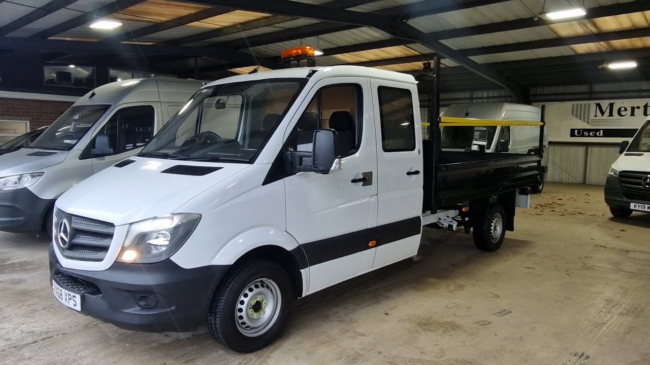 2019 (68) Mercedes-Benz Sprinter 314CDI Crewcab Dropside Tipper KX68XPS Walkround Video