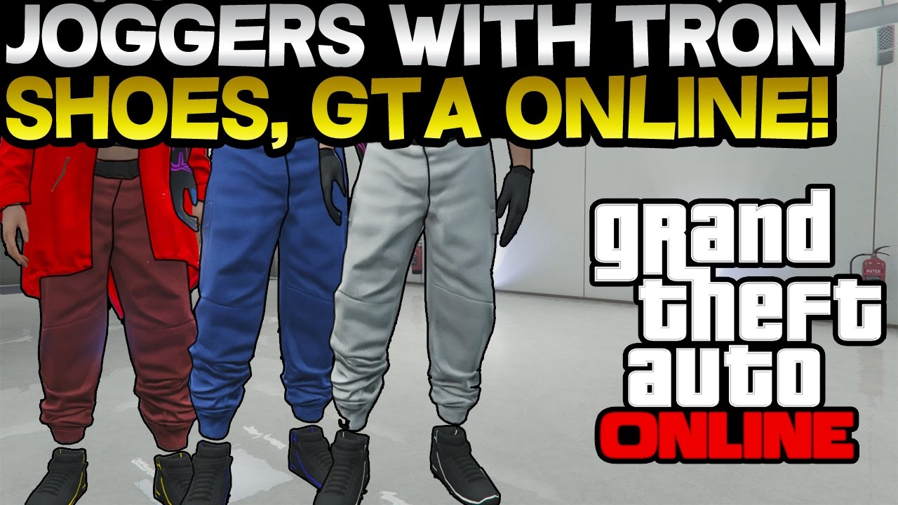 GTA V ONLINE 1.39 | JOGGERS BLANCOS, AZULES, ROJOS + ZAPATOS TRON | FÁCIL | GTA ONLINE 1.39