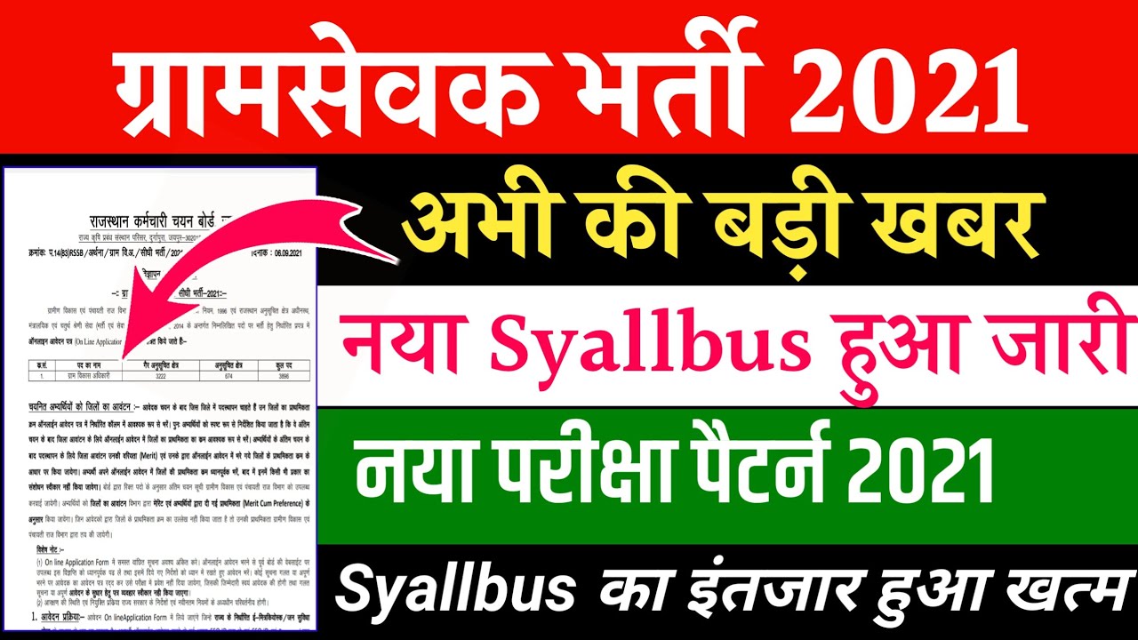 Gramsevak bharti syllabus 2021| gram sevak bharti syllabus | gram sevak syllabus | gram vikas