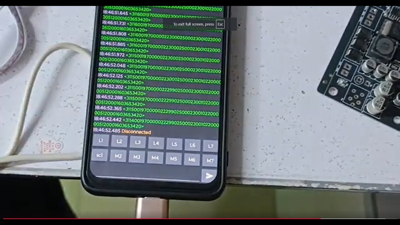 How to enter text in STM SPWM inverter module by android mobile phone