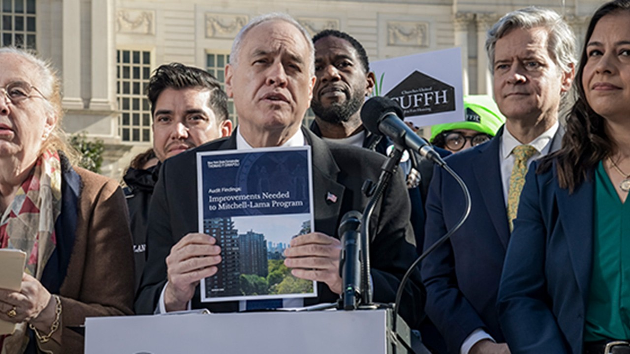 DiNapoli Press Conference on Mitchell-Lama Oversight Report