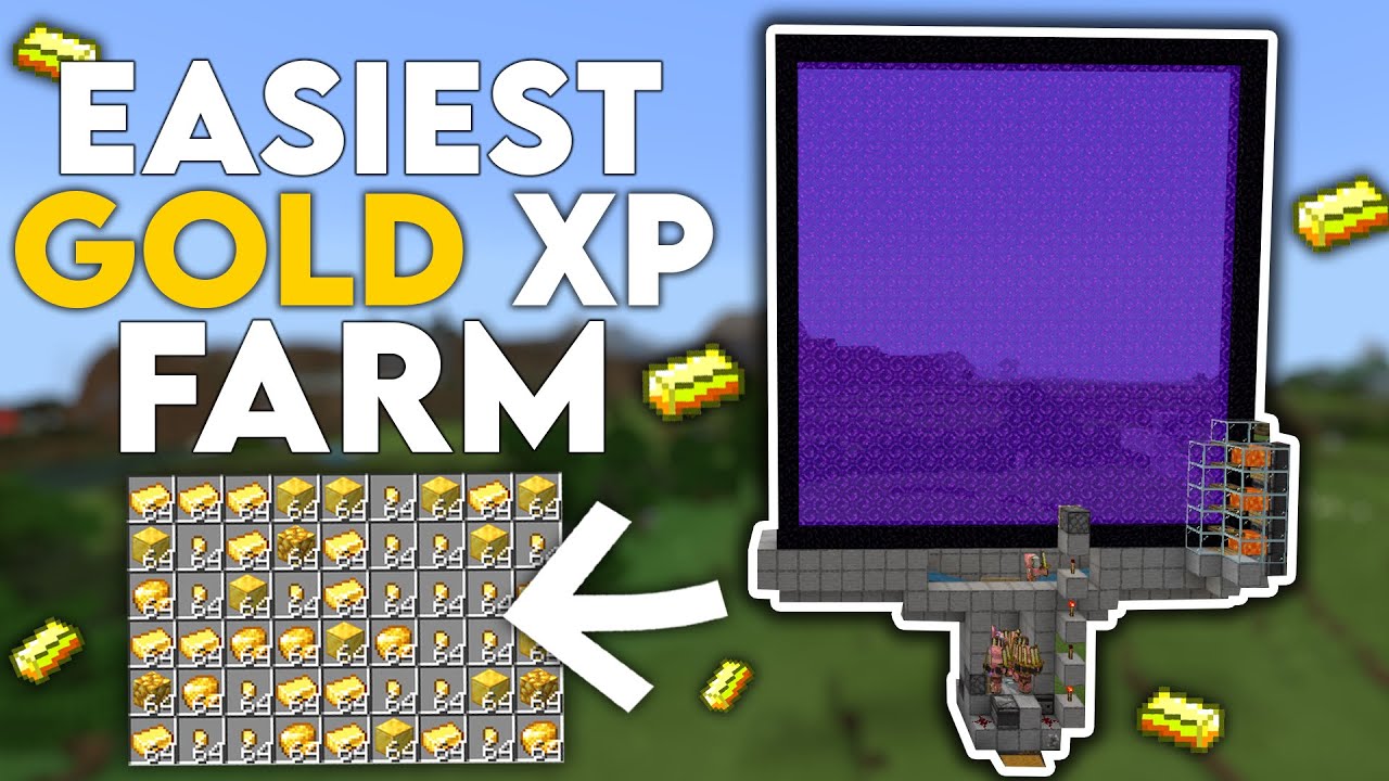 NEW 1.17 Gold And XP Farm Tutorial in Minecraft Bedrock (MCPE/Xbox/PS4/Switch/Windows10)