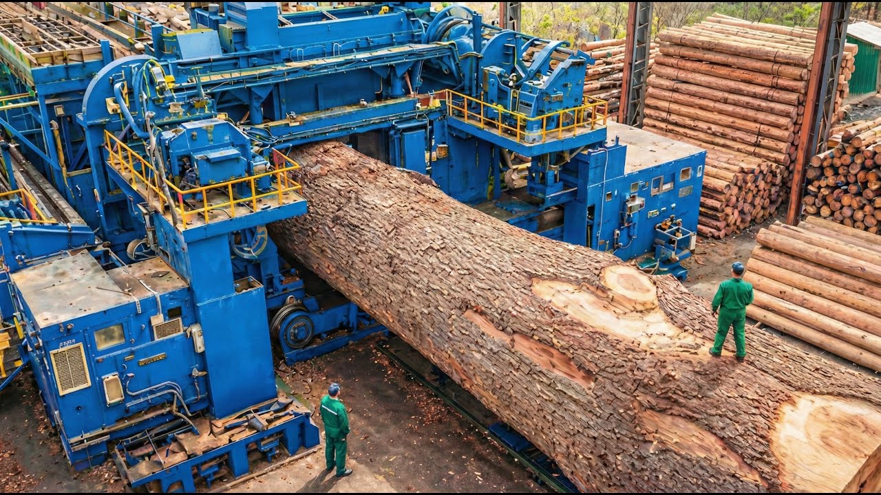 INSIDE The Mega Sawmill: Logs Turn Into Plywood Sheets (You Won’t Believe)