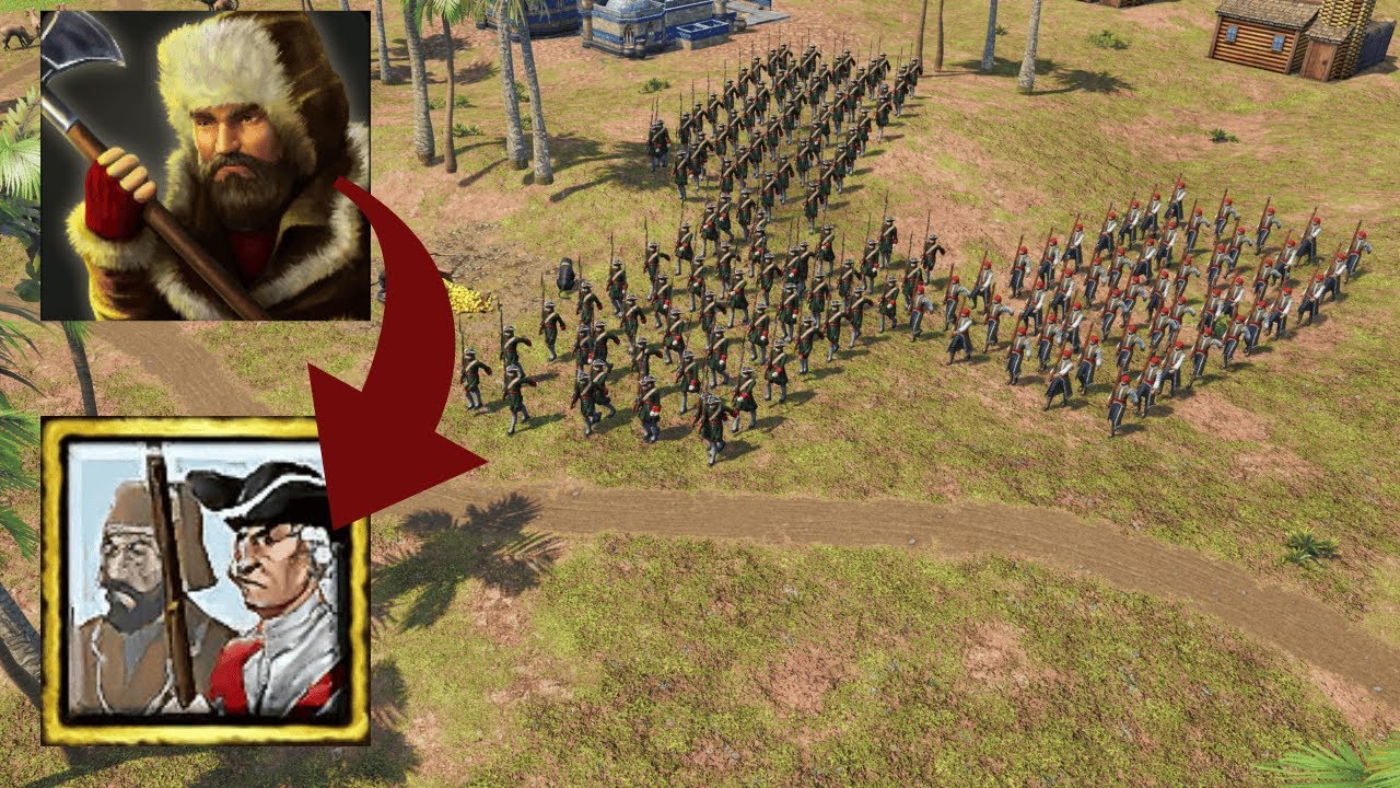 AOE3DE: Российская пехота сокрушает всех в командных играх! Весёлое 4v4 с братом и друзьями!