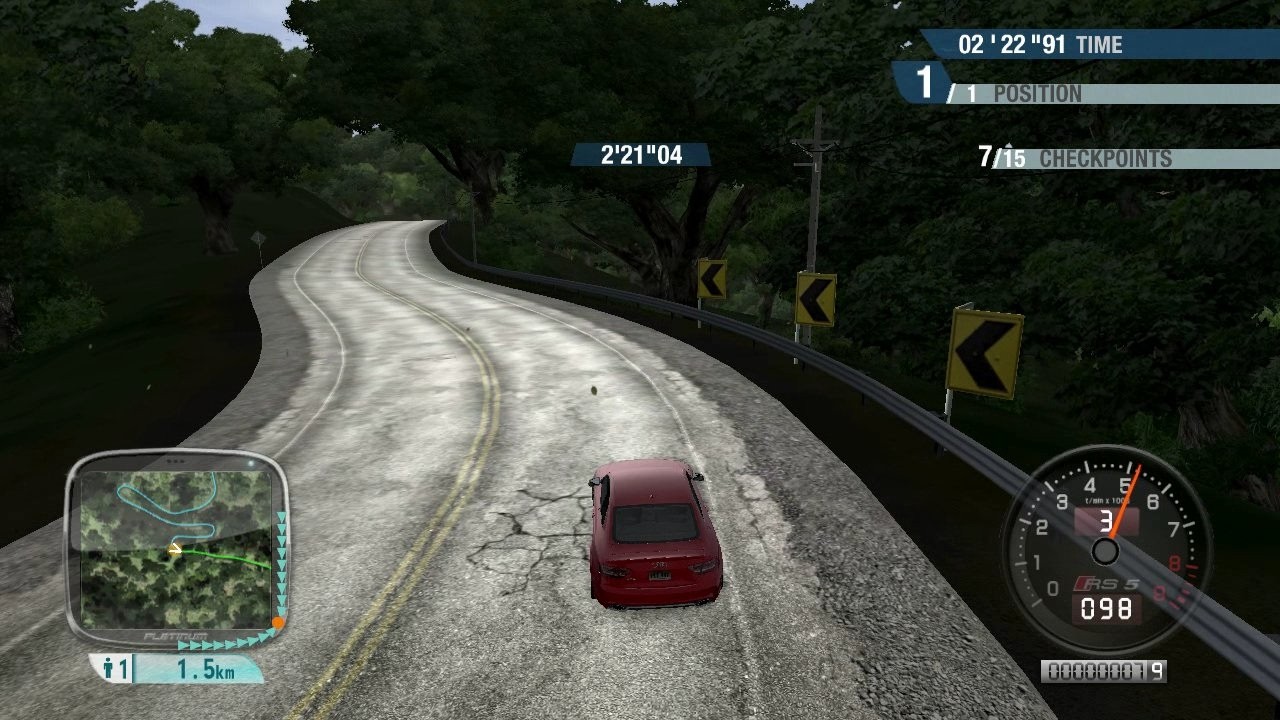 Faster AI mod now use zero traction control and ABS (in AIBOTPERS), Audi RS5 in Pitfall Path