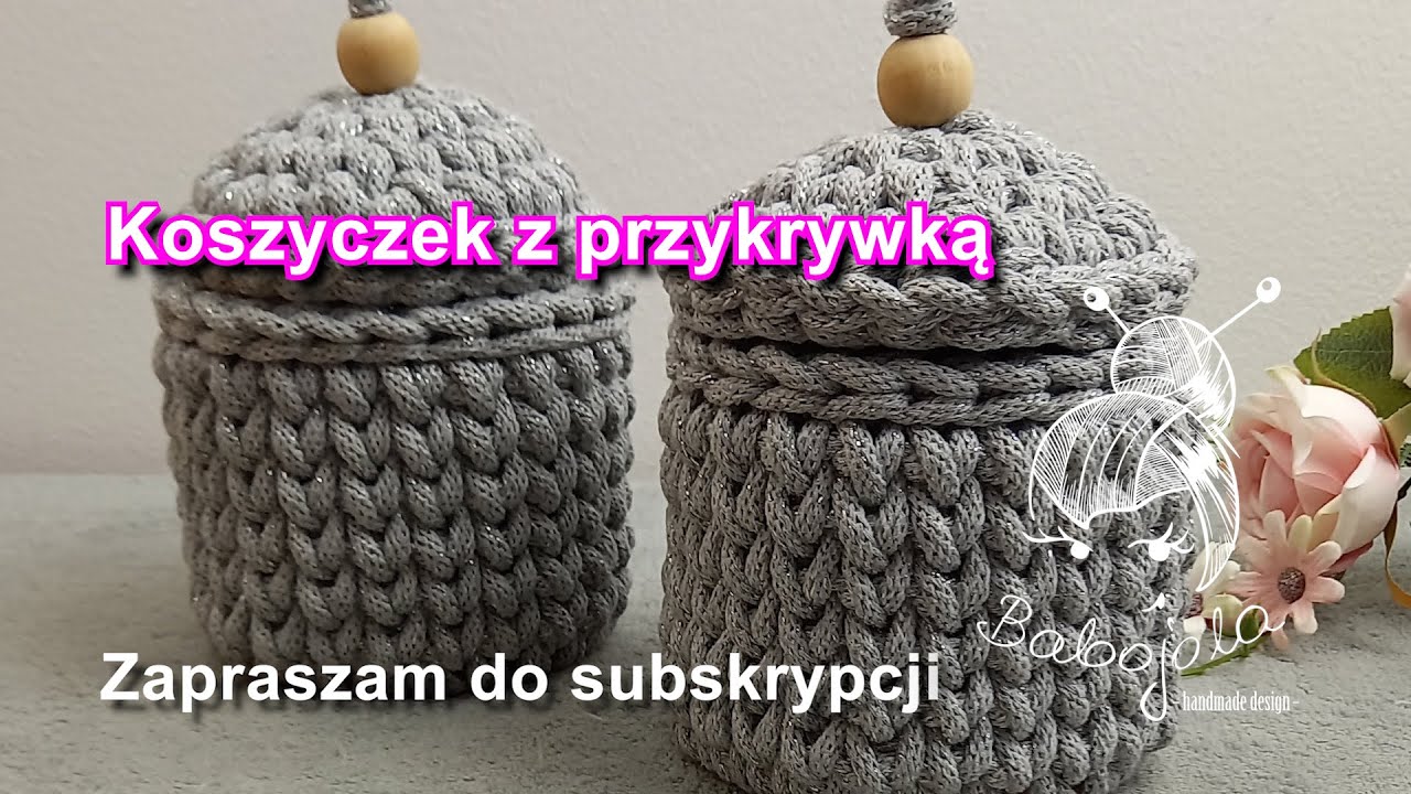 Koszyczek z wieczkiem na drobiazgi