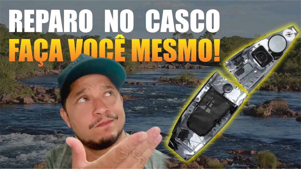 Como consertar casco do caiaque quebrado  #dicas #milhanautica