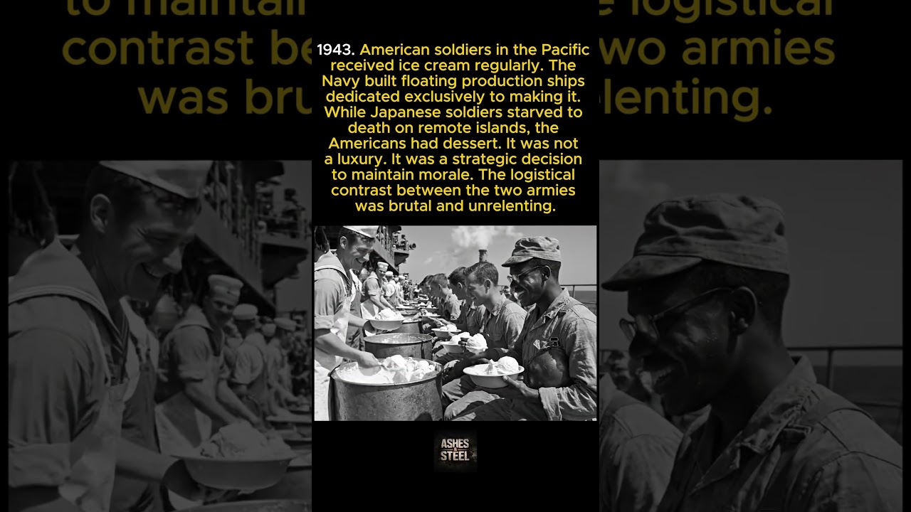 The American Navy built ice cream ships to keep morale up in the Pacific