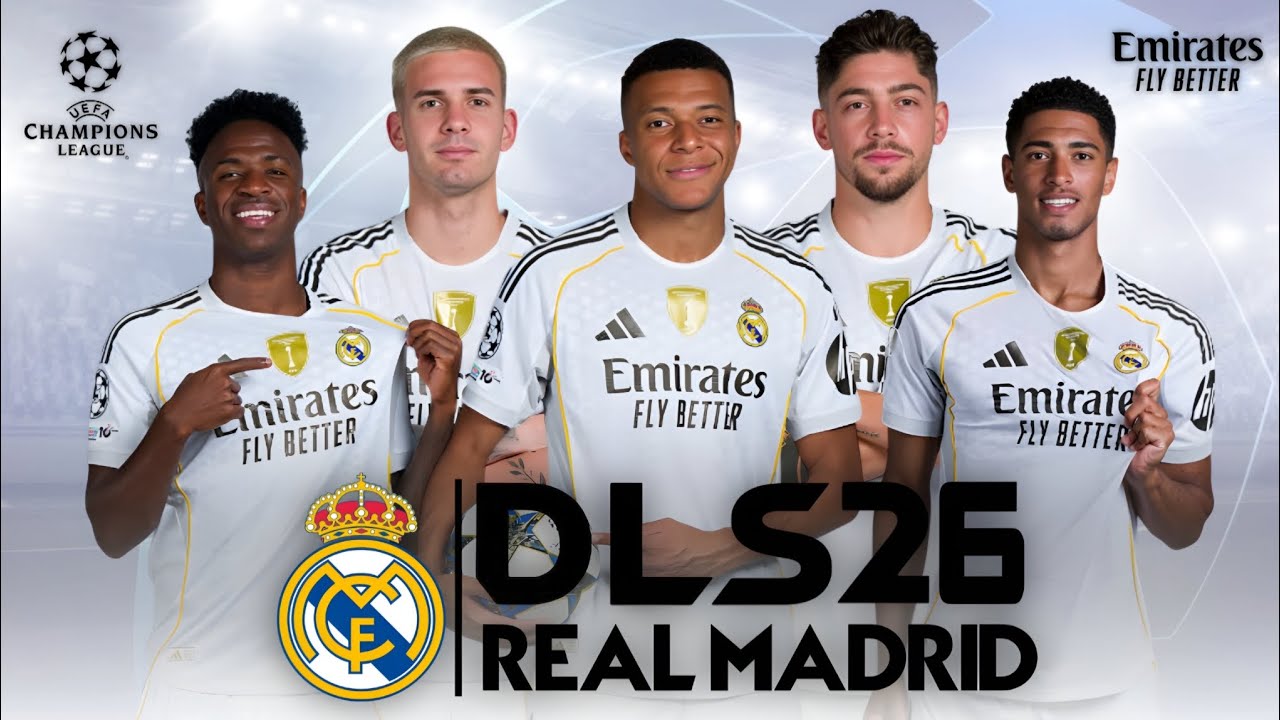 تحميل دريم ليج 2026 مود ريال مدريد بآخر الانتقالات ولاطقم | DLS 26 REAL MADRID