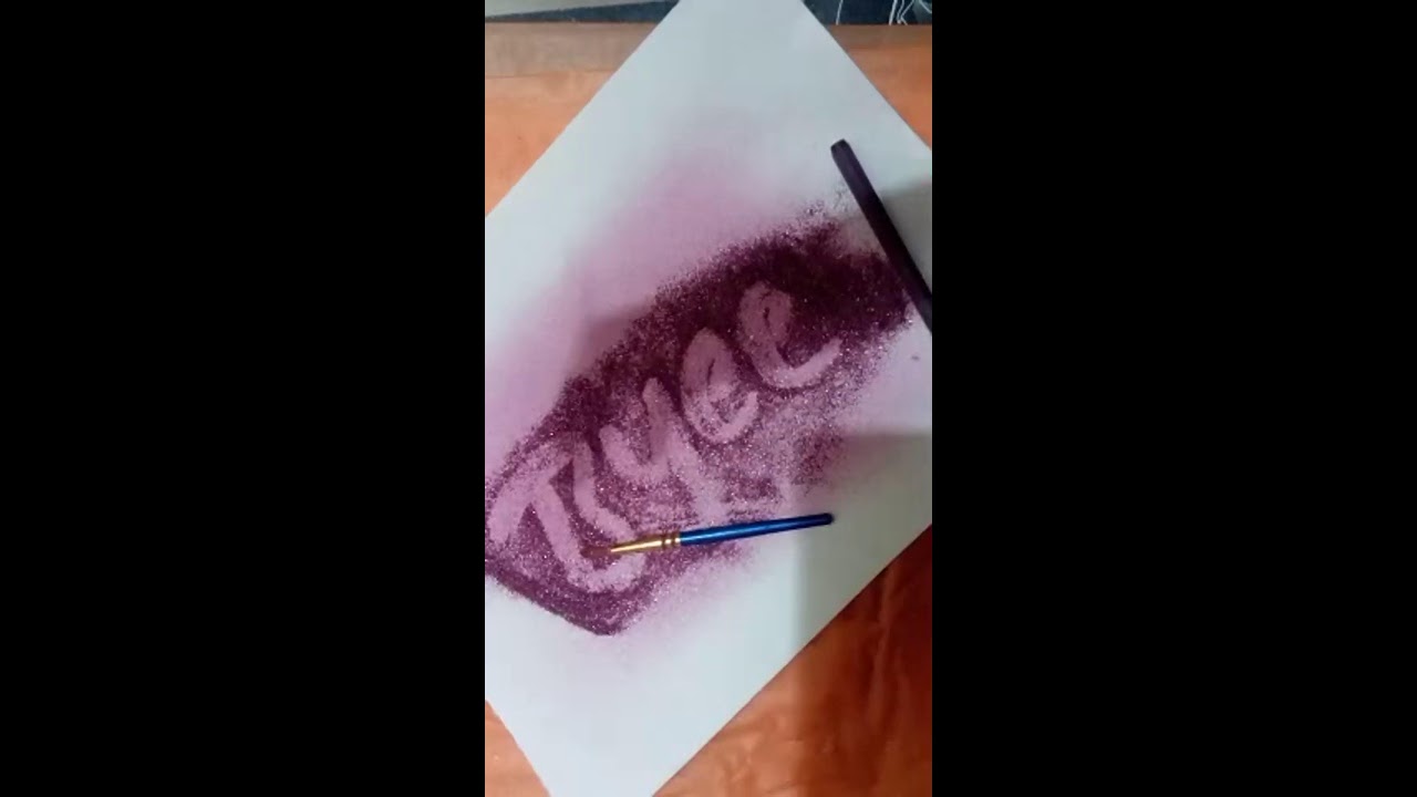 writing subscriber names #writing #glitter