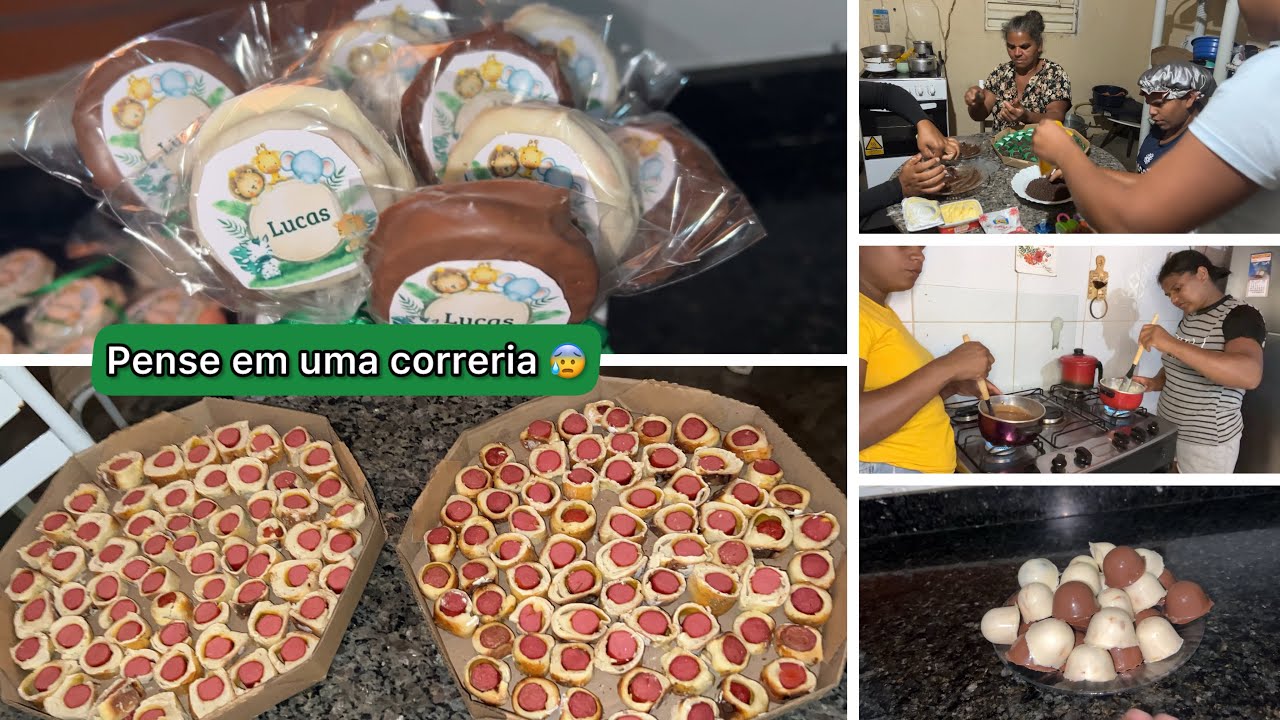 PREPARANDO TODOS OS DOCES E SALGADOS DA FESTA DO LUCAS  tudo dando errado pra da certo