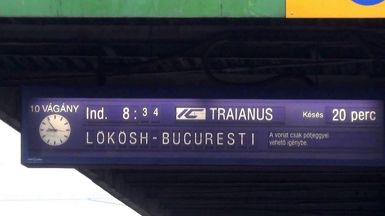 Szolnok: InterCity Traianus-Bononia sosește de la Budapesta Keleti; Traianus-Bononia InterCity érkez