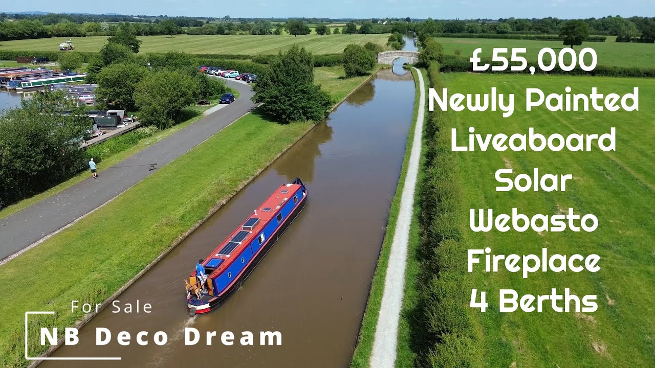 Recently Painted Narrowboat for sale - £55,000 - Deco Dream