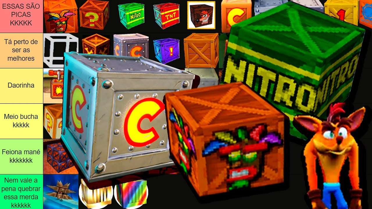 TIER LIST de MELHORES e PIORES Caixas do CRASH BANDICOOT