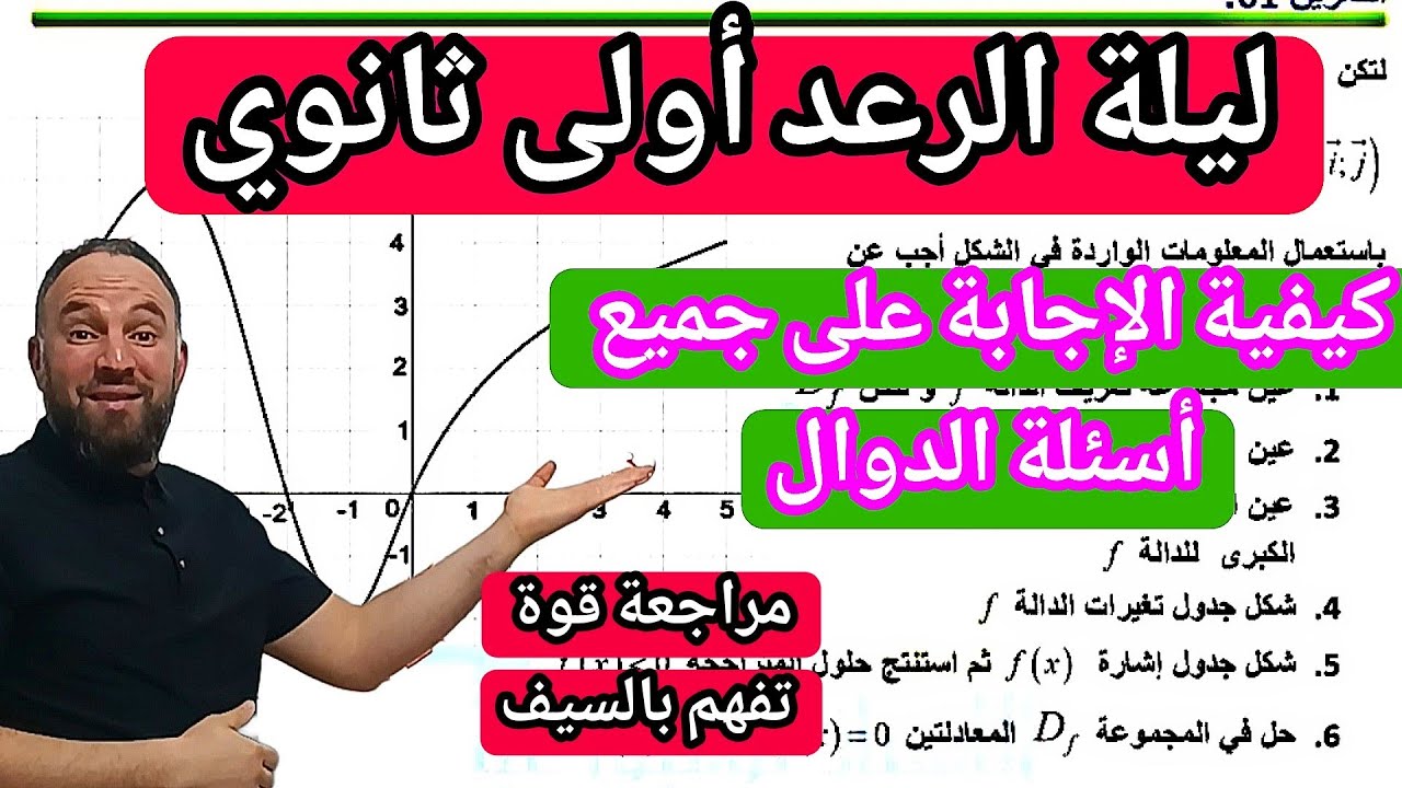 الاختبار الأول في مادة الرياضيات أولى ثانوي  مقترح بقوة 20/20 فيديو جديد قوة