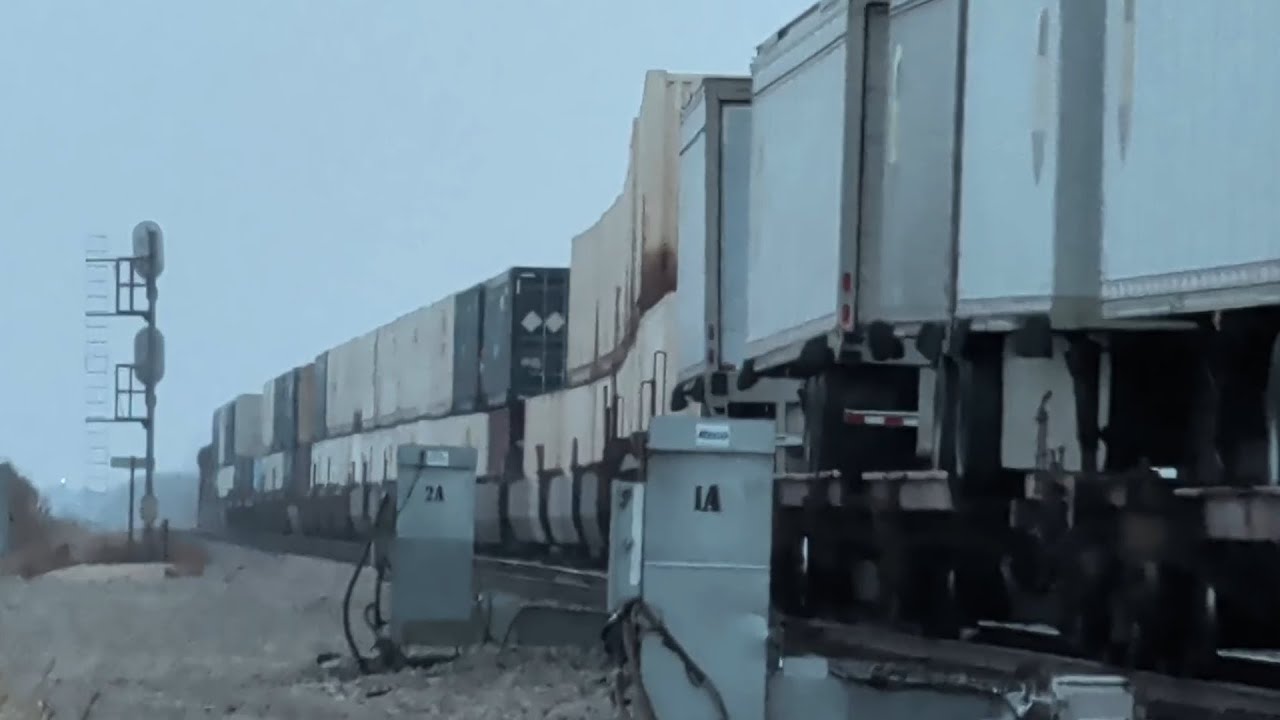 Stack Train Changes Tracks at 50 mph! 