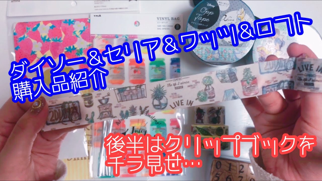 【購入品紹介】100均(ダイソー、セリア、ワッツ)＆ロフトで紙モノ購入☆彡 最後にクリップブックの現在の状況もご紹介♪ 【音フェチ】【ASMR】【オルゴール】