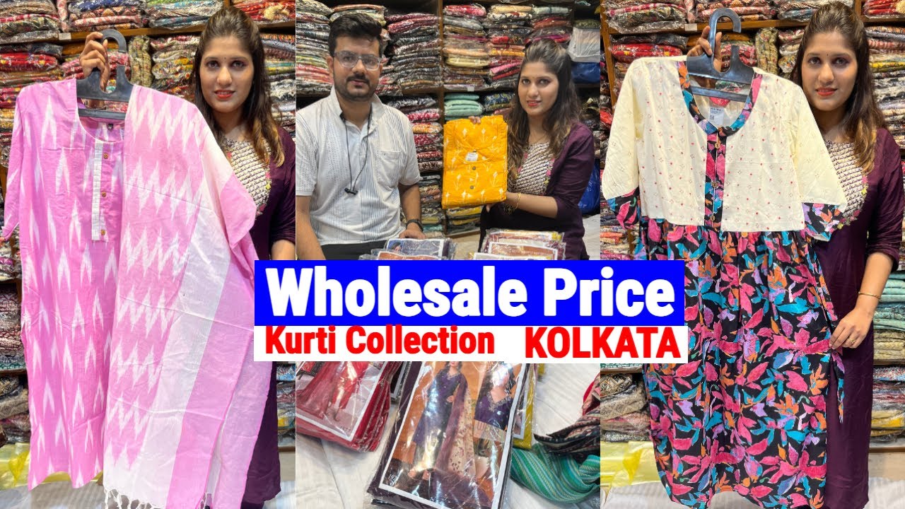 Cotton/ ikkat/ Ajrakh Print Kurti Wholesale Price Kolkata Barabazar | Gangh brothers Sadasukh katra