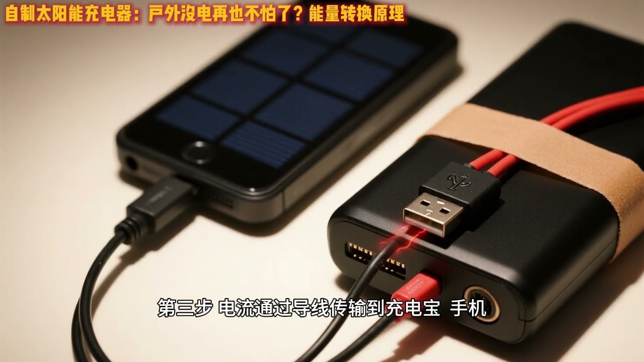 自制太阳能充电器：户外没电再也不怕了？能量转换原理
