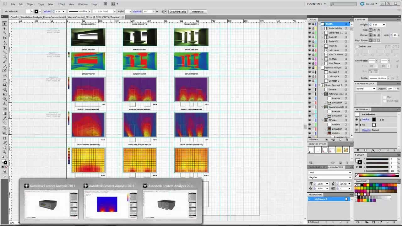 Ecotect's Radiance Analysis Wizard: Quantifying Light Levels on a Grid