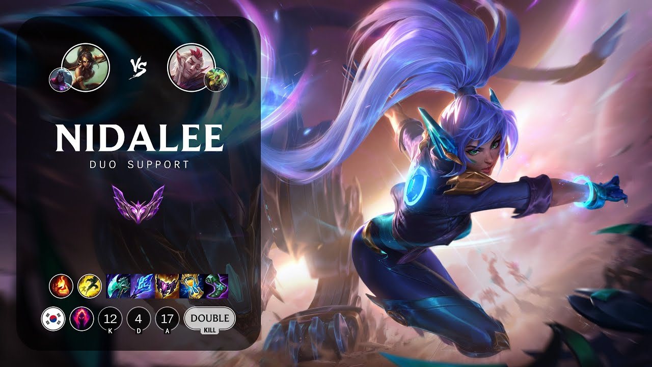 Nidalee Support vs Rakan - KR Master Patch 13.7