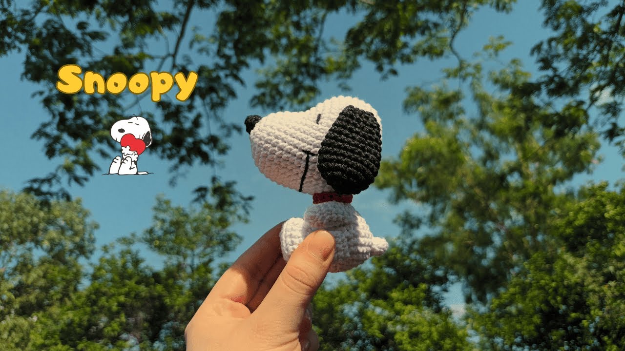 aprende a tejer a Snoopy 🐶❤️ | Tutorial para principiantes 🧶