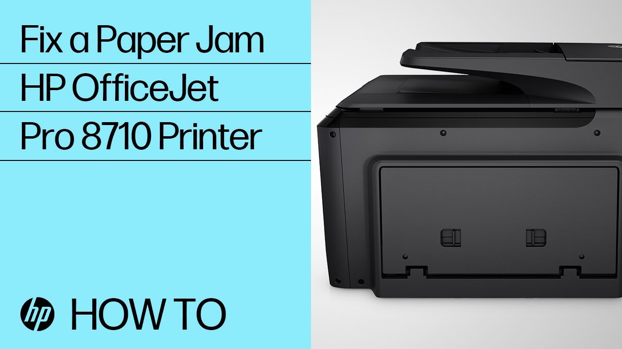 Fixing a Paper Jam | HP OfficeJet Pro 8710 Printer | HP