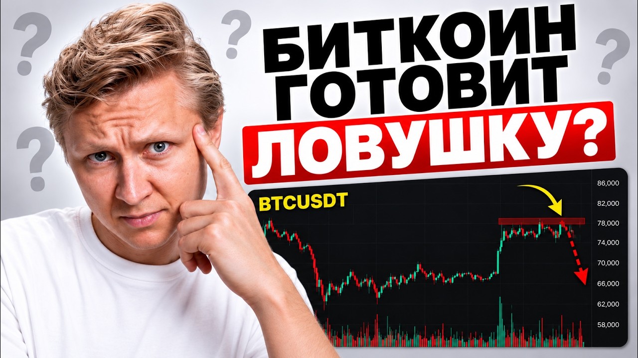 ВСЕ ЖДУТ РОСТ БИТКОЙНА? ИМЕННО ЭТО МЕНЯ ПУГАЕТ  😱
