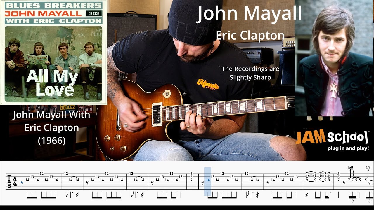 All Your Love Eric Clapton and Otis Rush Guitar Solos With TAB