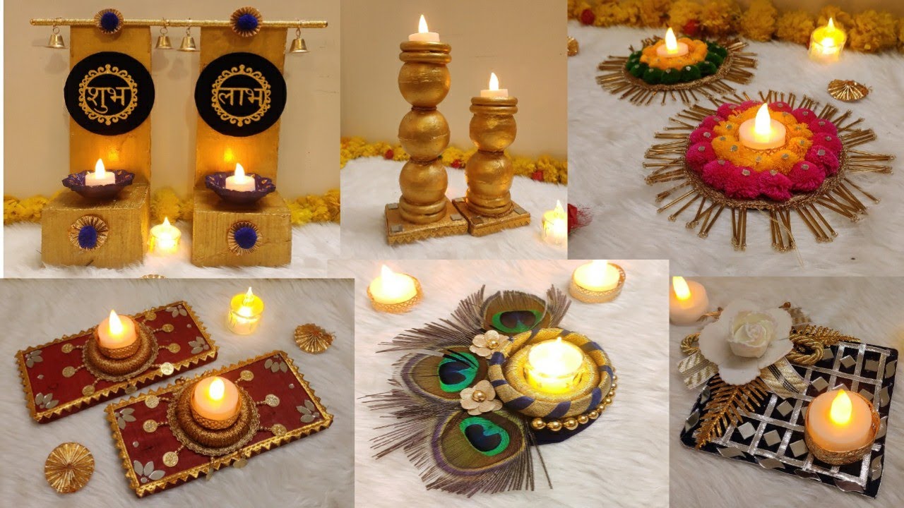 6 Diya Stand Making At Home | Diwali Decoration Ideas | Diwali Craft Ideas| #Diwali#vibhascraftzone