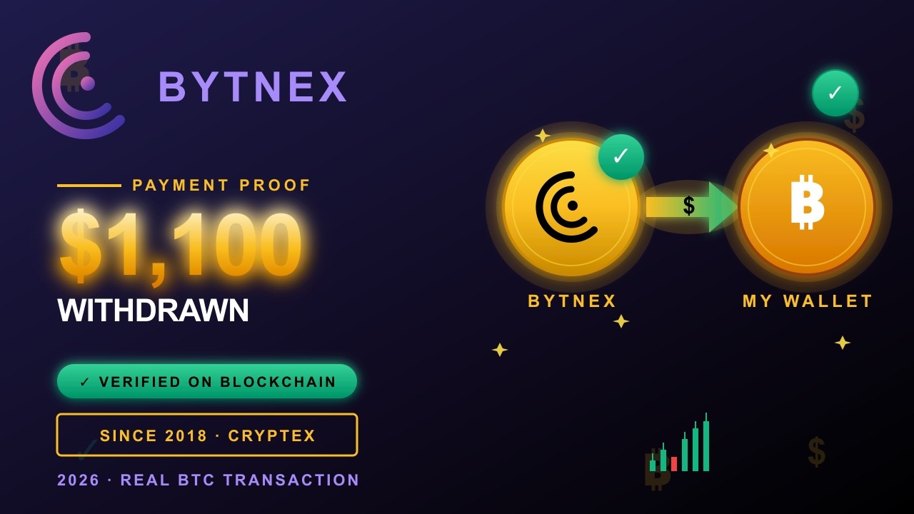 Bytnex Payment Proof June 2026 &mdash; $1,100 Real Withdrawal Verified on Blockchain
