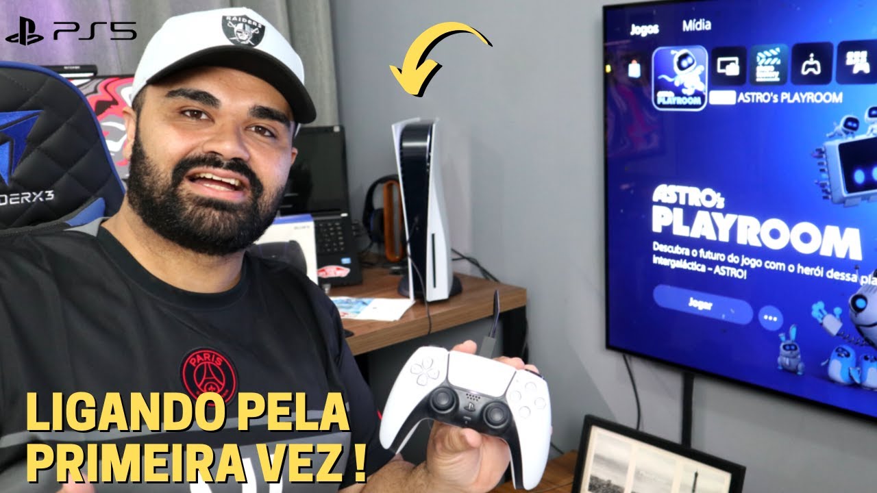 LIGANDO PELA PRIMEIRA VEZ PS5 - PLAYSTATION 5 HORIZON FORBIDDEN WEST EDITION É CONFIGURANDO !