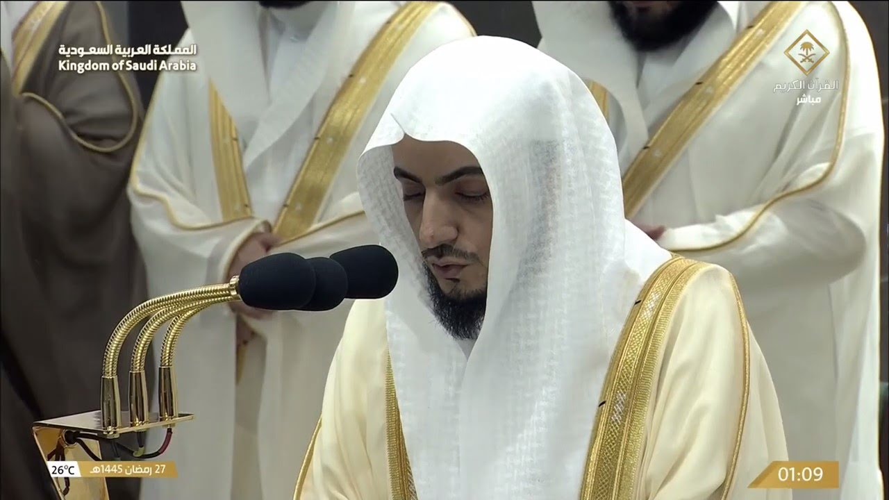 صلاة التهجد للشيخ الوليد الشمسان ليلة 27 رمضان 1445هـ  من سور القمر و الرحمن و الواقعه و الحديد