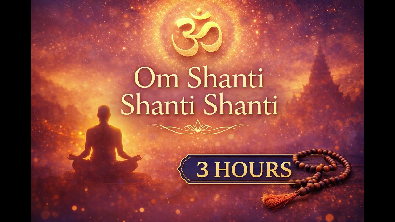 Om Shanti Shanti Shanti – 3 Hours Peace Mantra | Steady Meditation Rhythm