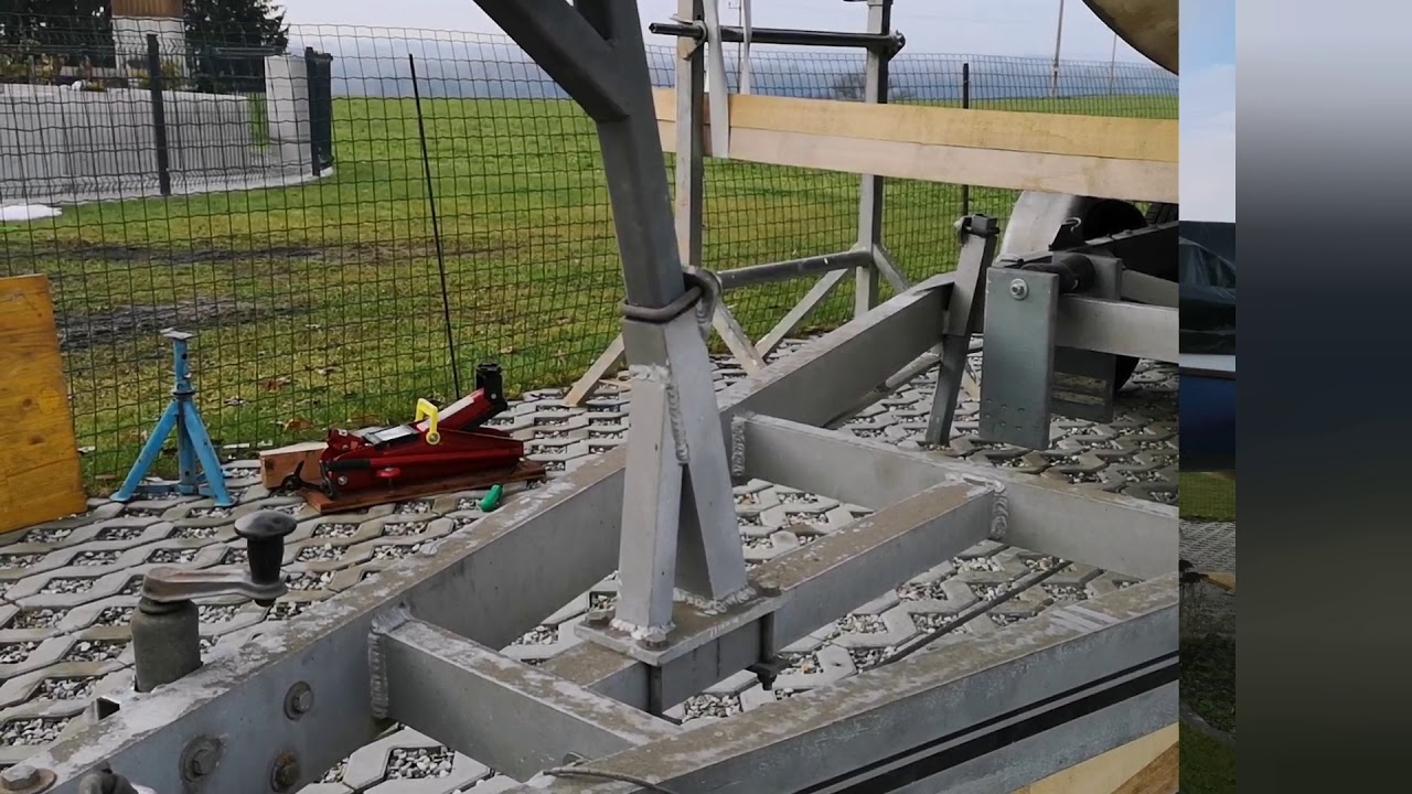 Neptun 22 aufbocken ohne  Kran - Boot aufbocken ohne Kran