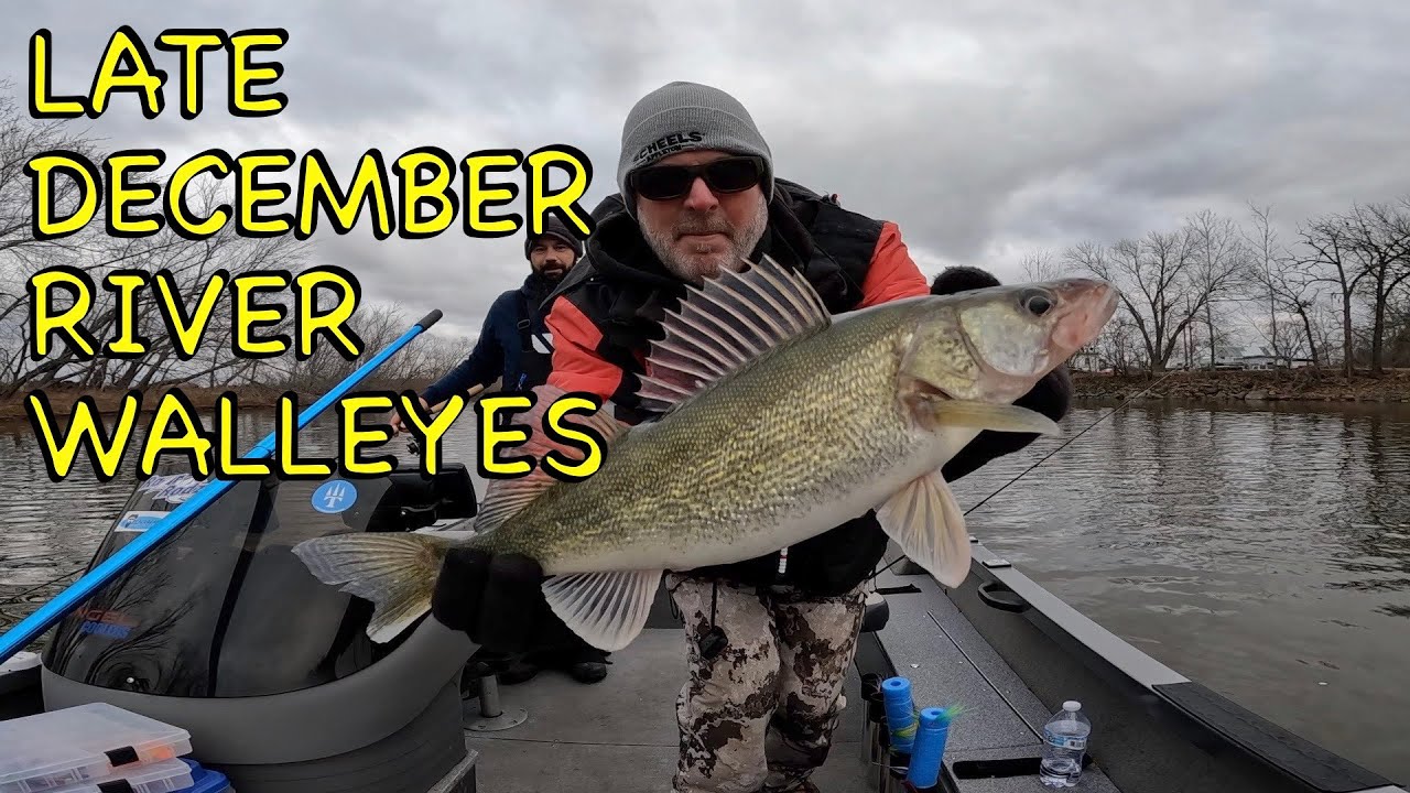 LATE DECEMBER RIVER WALLEYES!! #walleye